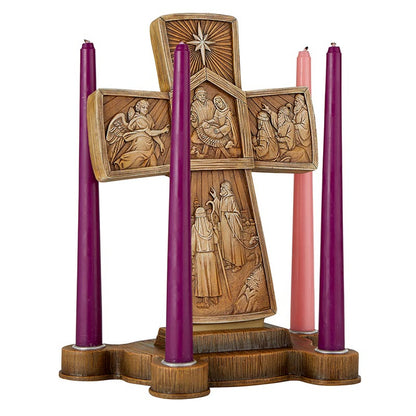 Cross Advent Candle Holder