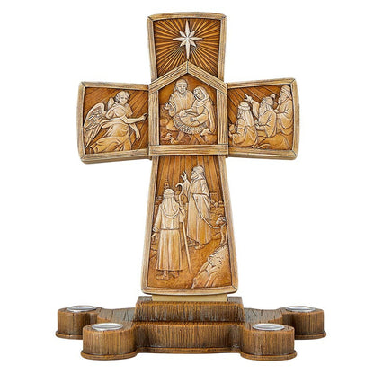 Cross Advent Candle Holder