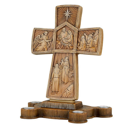 Cross Advent Candle Holder