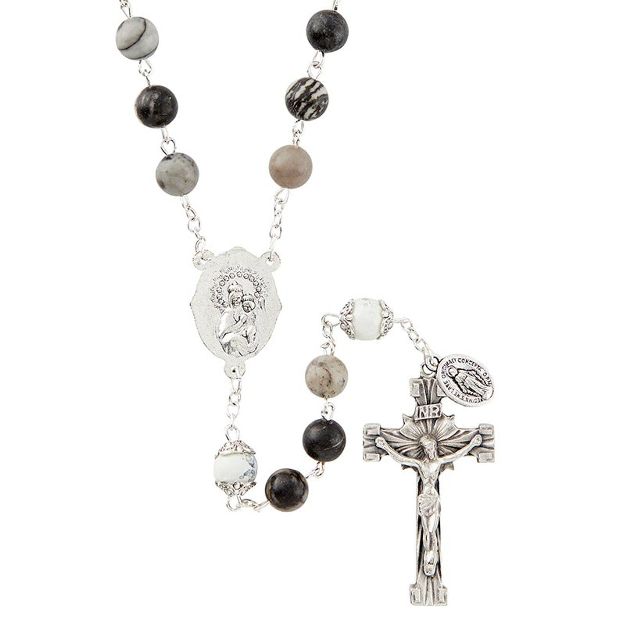 Zebra Jasper Stone Rosary