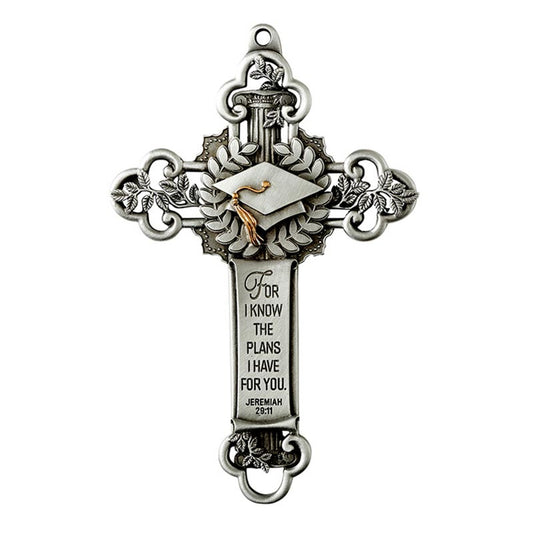 5" H Enamel Cross- Graduation