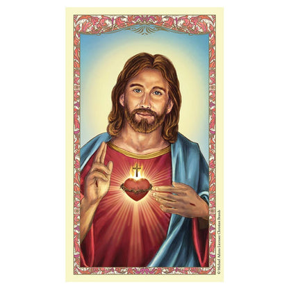 Spanish Holy Card - Sacred Heart