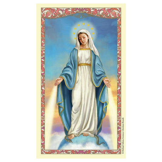 Spanish Holy Card - Our Lady of Grace (Hail Mary)