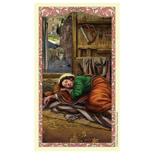 Spanish Holy Card - Sleeping Saint Joseph