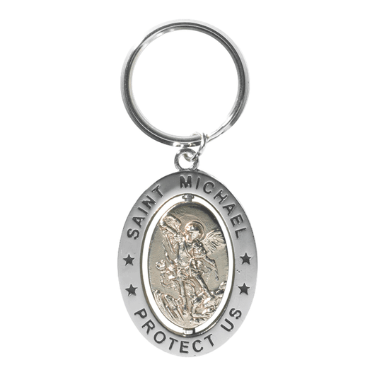 St Michael Revolving Key Ring - 6/pk