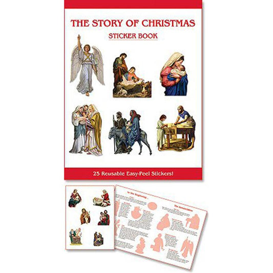 Aquinas Kids Sticker Book - The Story of Christmas - 12/pk