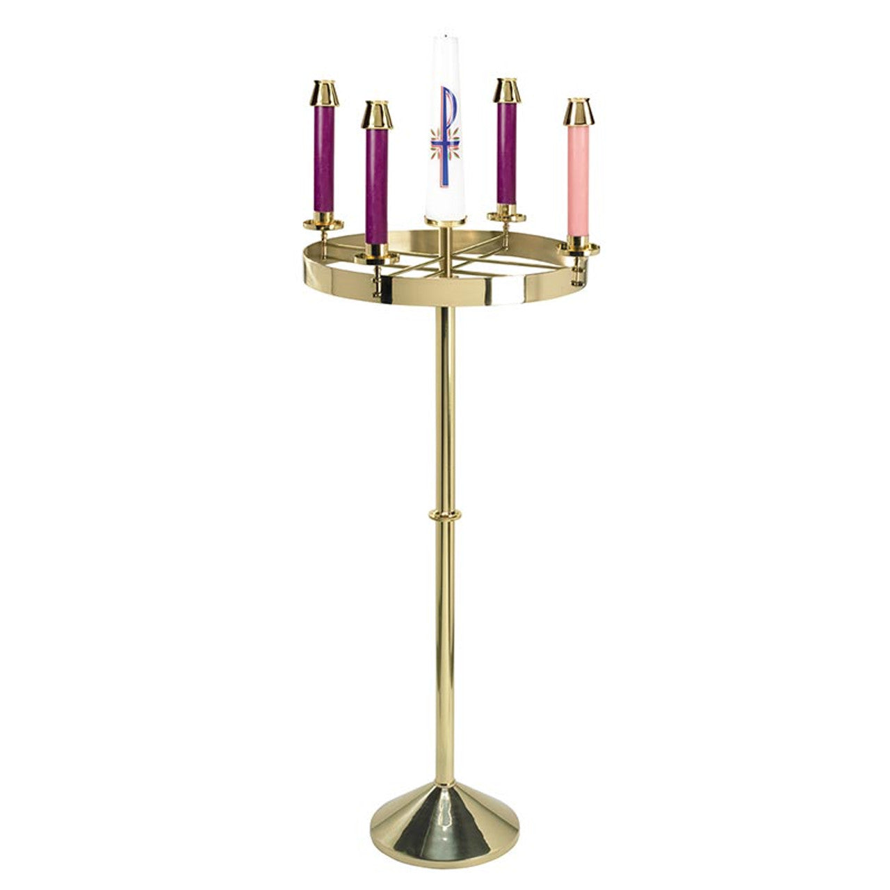 Church Standing Brass Advent Wreath