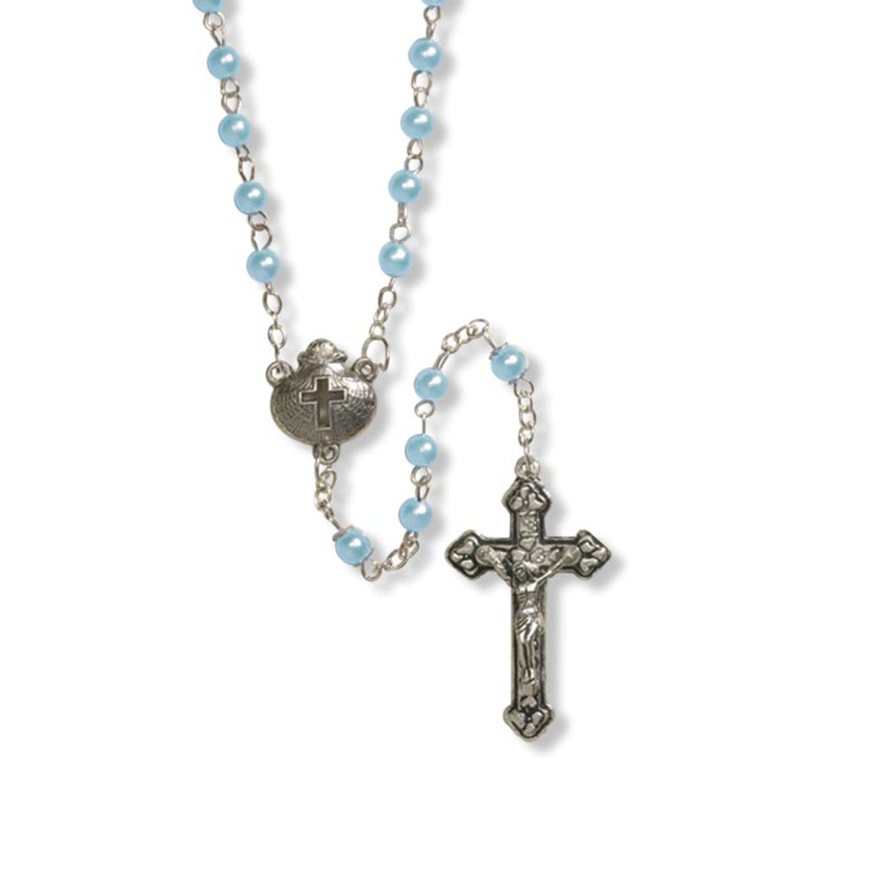 Boy's Blue Baptism Rosary