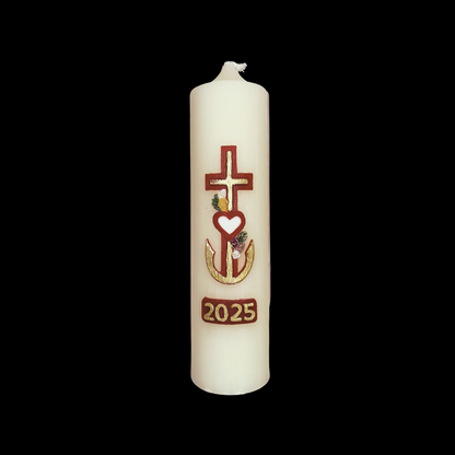 Cross with Heart Paschal Candle