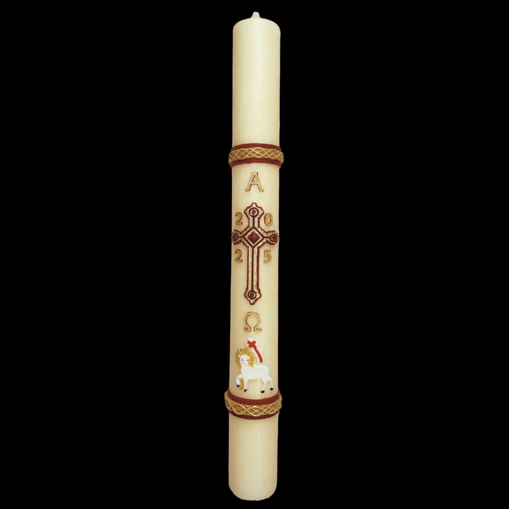 Cross with Lamb Paschal Candle