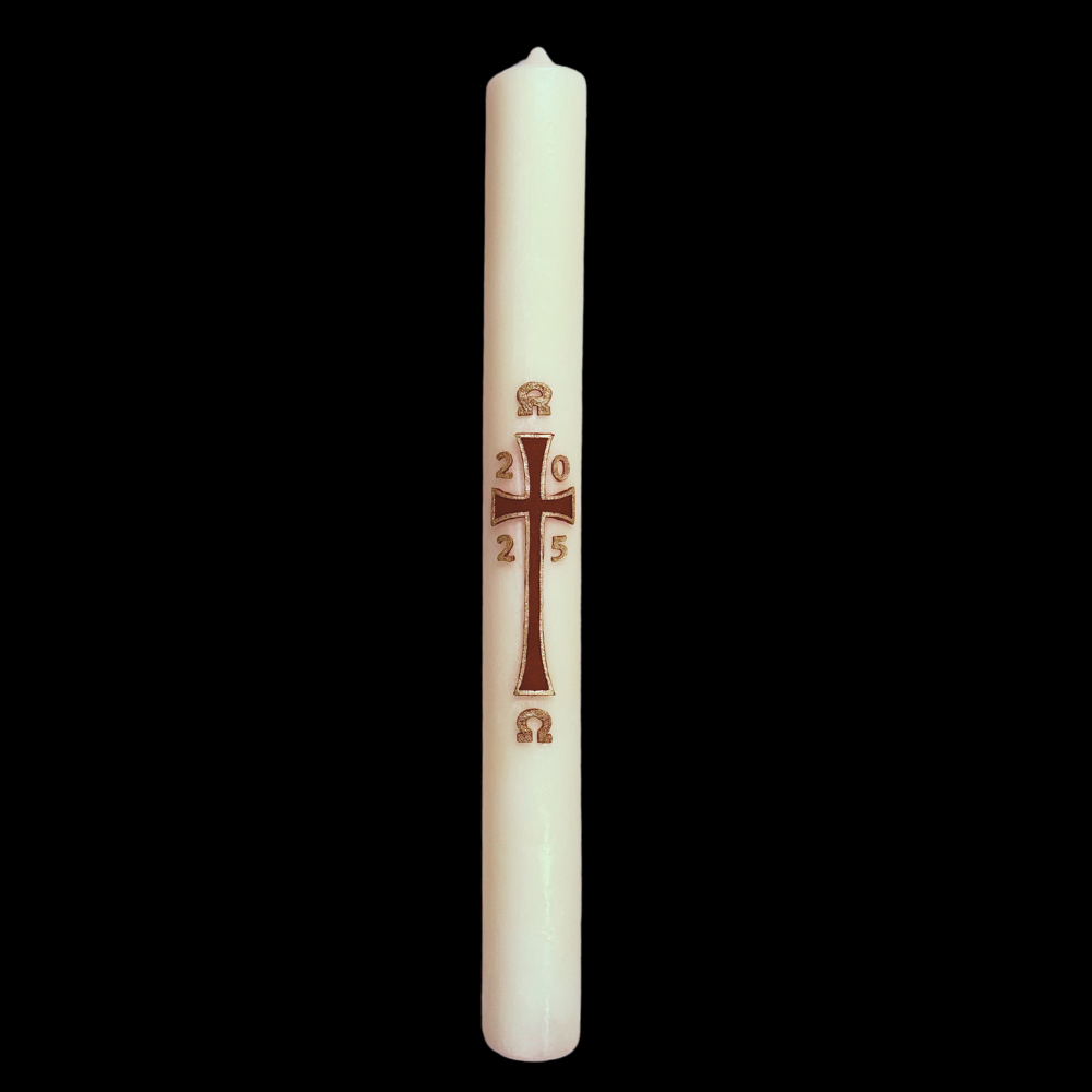 Simple Cross Paschal Candle