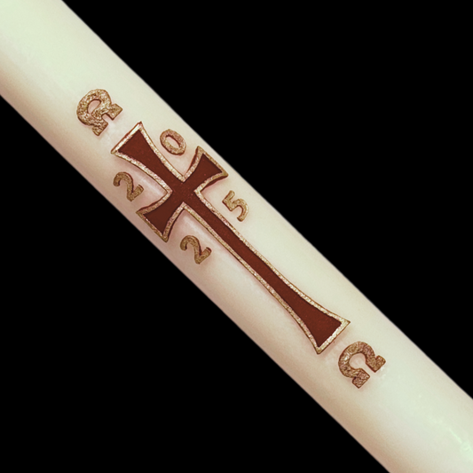 Simple Cross Paschal Candle