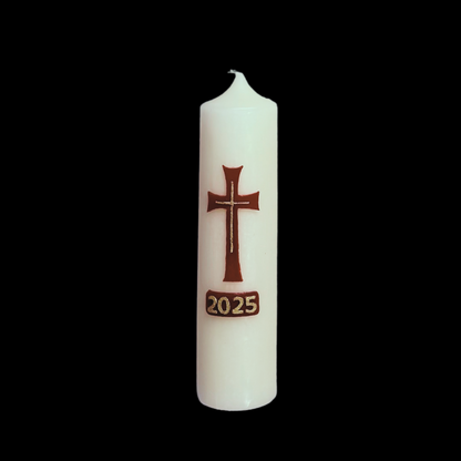 Simple Cross Paschal Candle