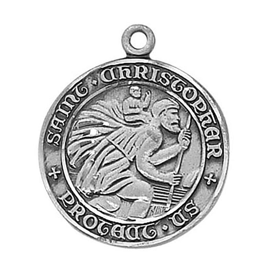 Sterling Silver Medal - Saint Christopher (SS142)