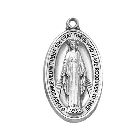 Silver Miraculous Medal (SS1645)