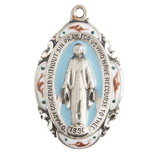 Silver/Blue Miraculous Medal