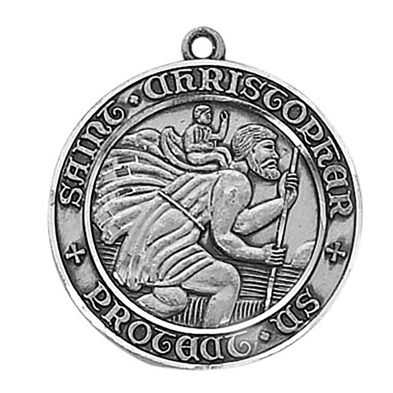 Sterling Silver Medal - Saint Christopher (SS241)