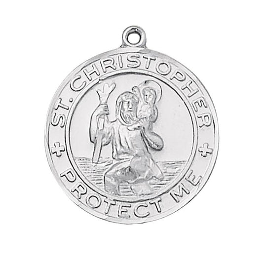 Sterling Silver Medal - Saint Christopher (SS242)