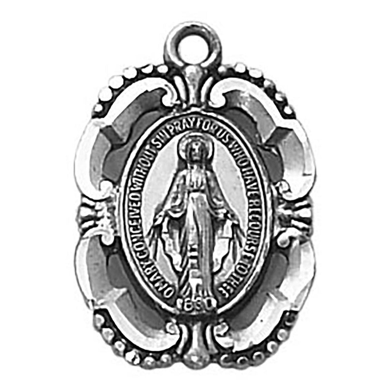 Sterling Silver Medal - Miraculous  (SS2434)