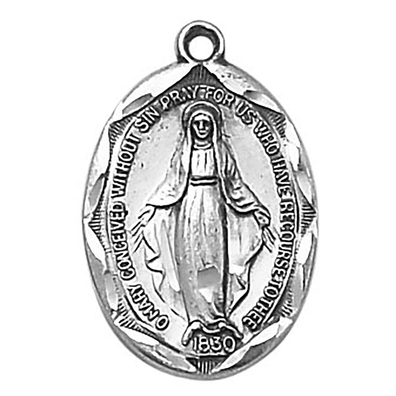 Sterling Silver Medal - Miraculous  (SS3034)