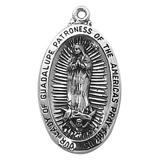 Sterling Silver Medal - Our Lady of Guadalupe (SS3368)