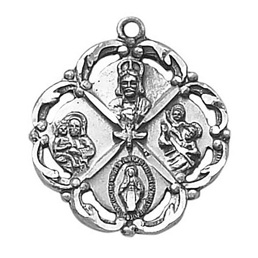 Sterling Silver Medal - Four Way Medal (SS4101)