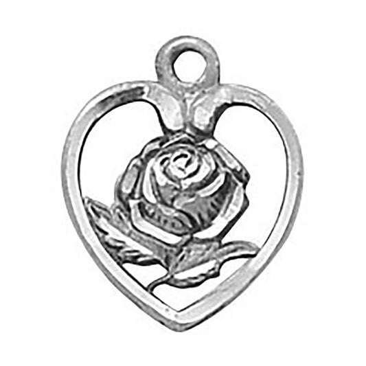 Sterling Silver Medal - Pro Life Rose