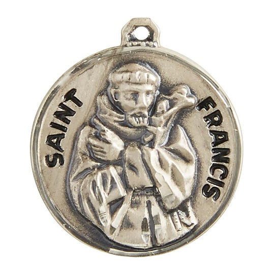 Sterling Patron Saint Francis Medal