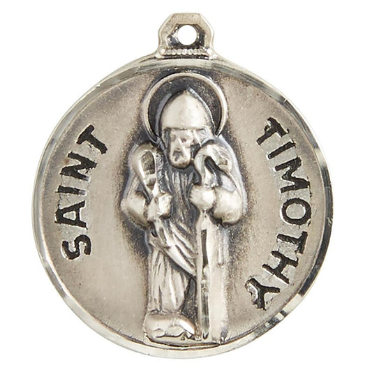 Sterling Patron Saint Timothy Medal