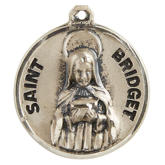 Sterling Patron Saint Bridget Medal