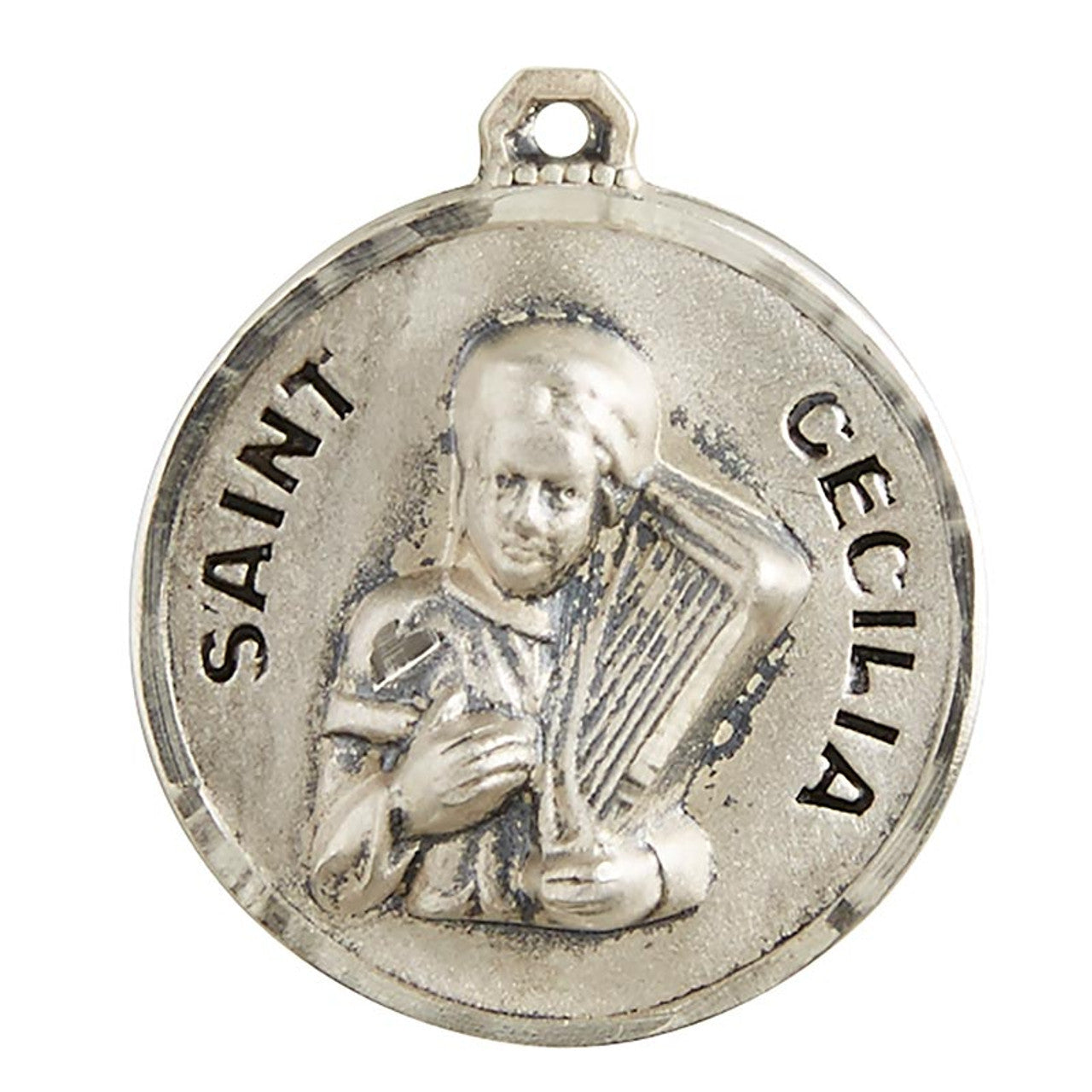 Sterling Patron Saint Cecilia Medal