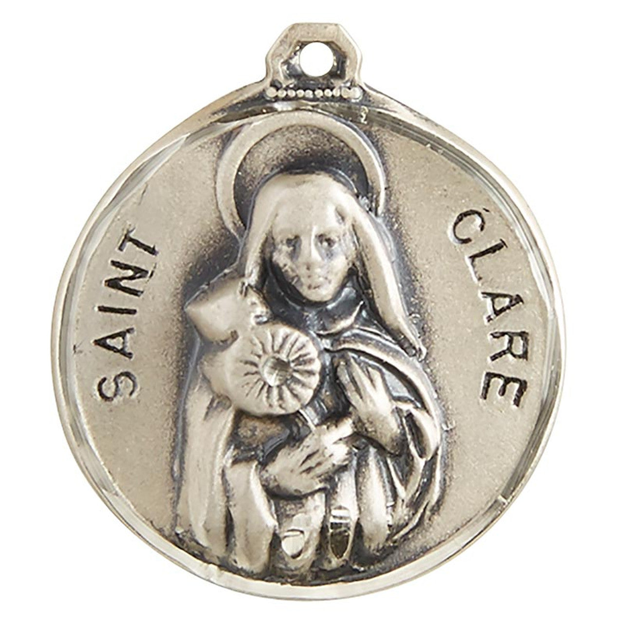 Sterling Patron Saint Clare Medal