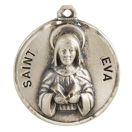 Sterling Patron Saint Eva Medal