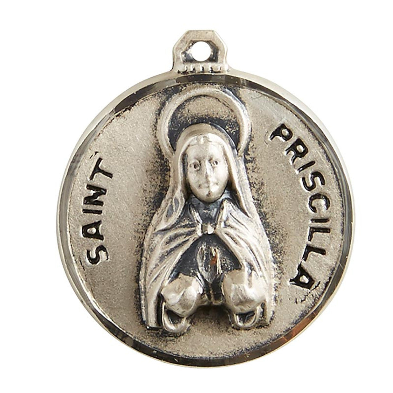 Sterling Patron Saint Priscilla Medal