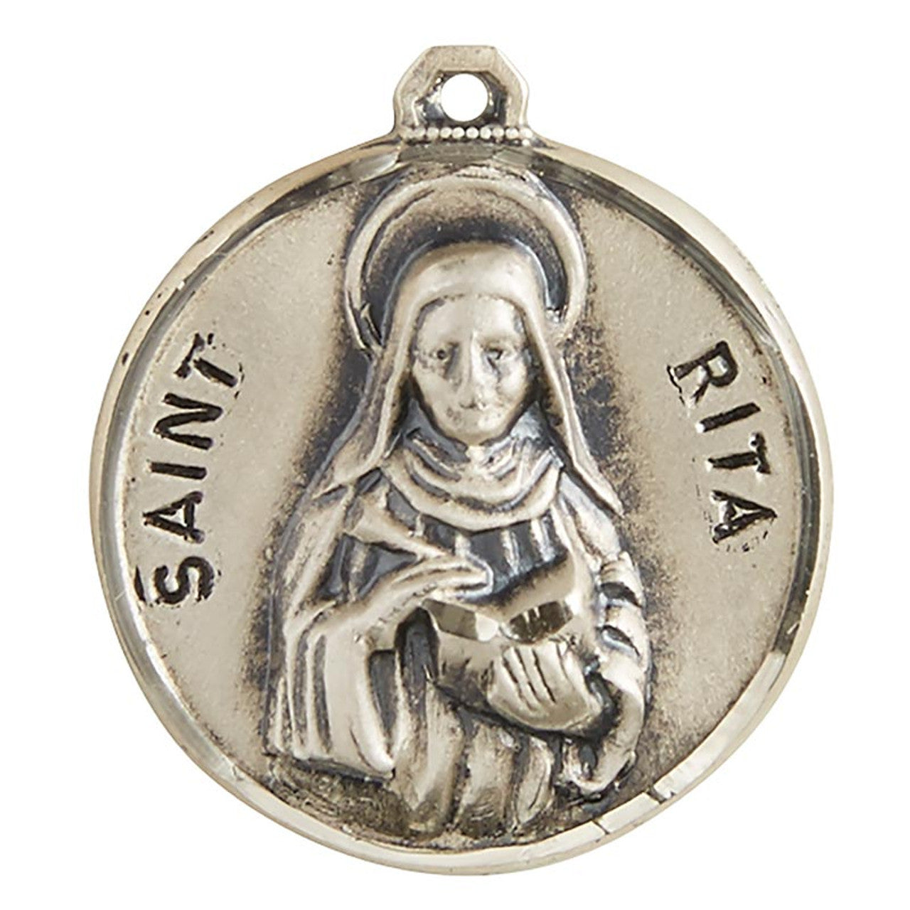 Sterling Patron Saint Rita Medal