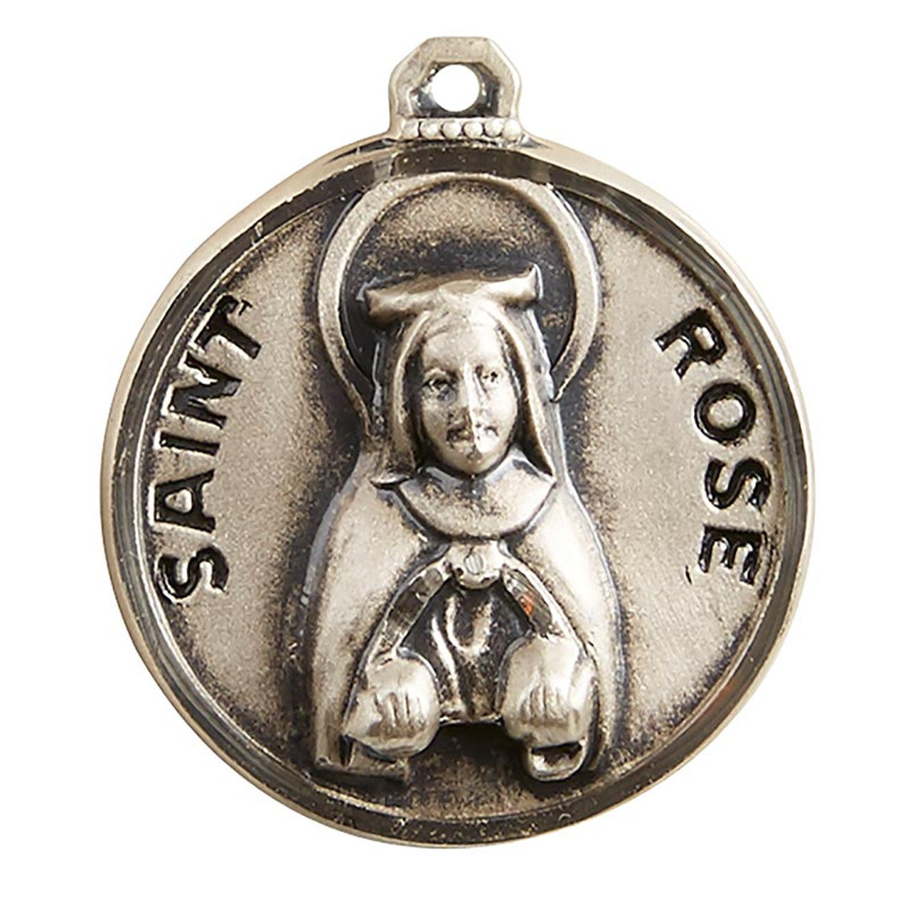 Sterling Patron Saint Rose Medal