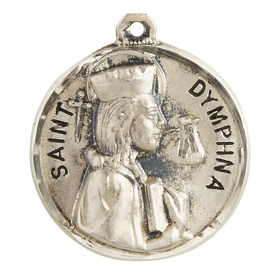 Sterling Patron Saint Dymphna Medal