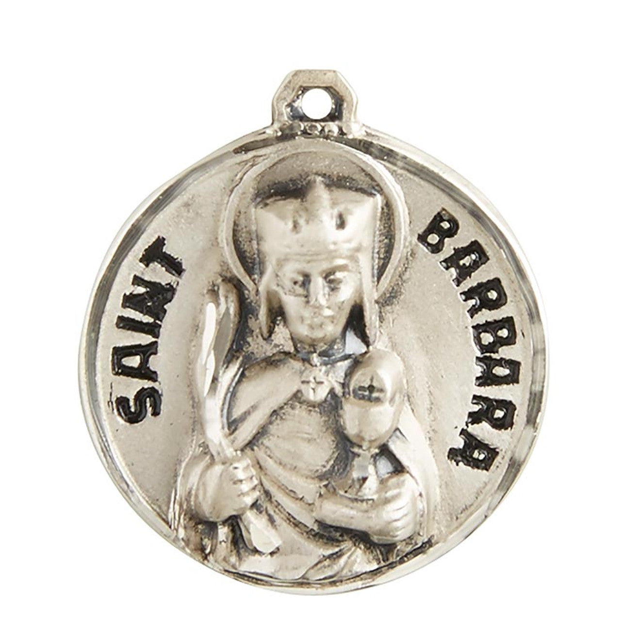 Sterling Silver Medal - Saint Barbara