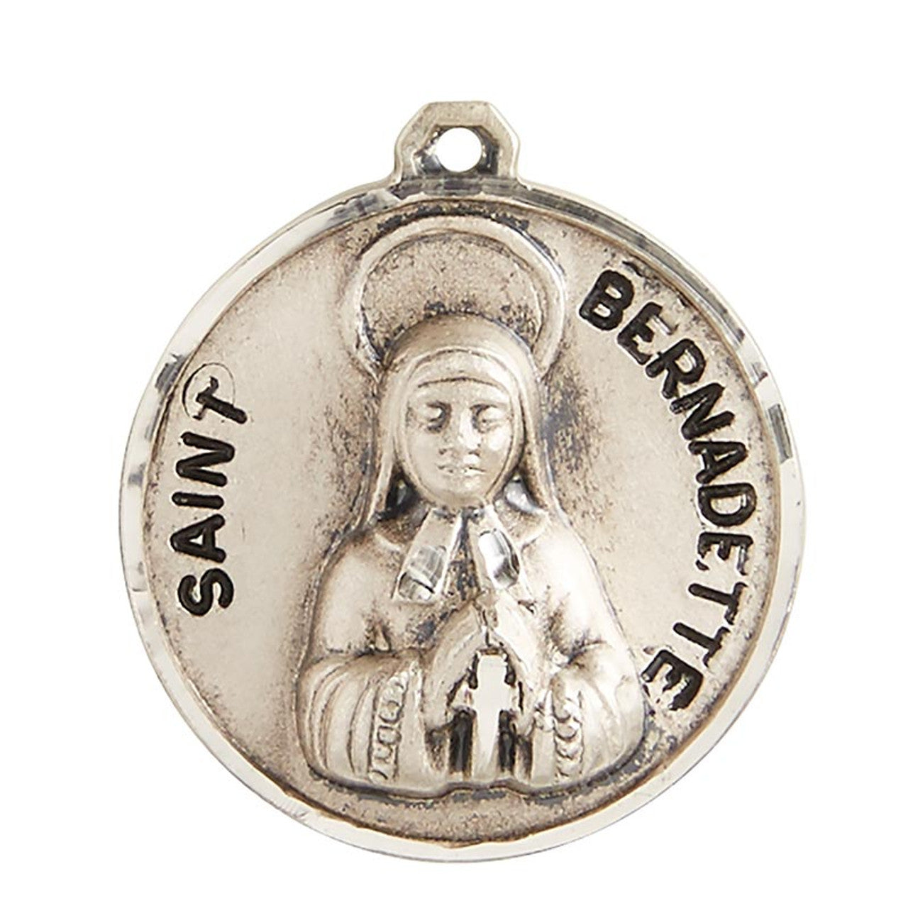 Sterling Patron Saint Bernadette Medal