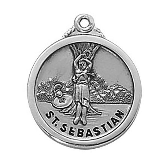 Sterling Silver Medal - Saint Sebastian (Athletes)