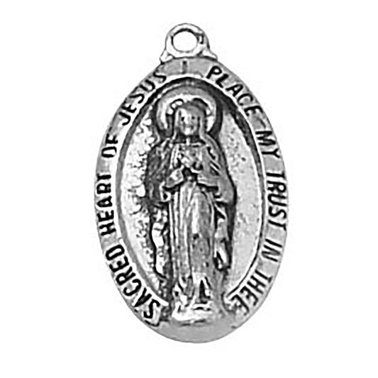 Sterling Silver Medal - Scapular Medal (SS8546)