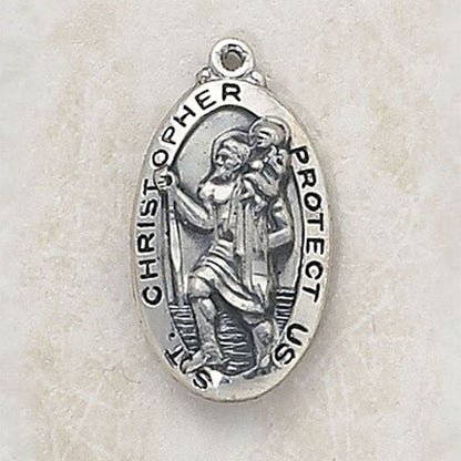 Sterling Silver Medal - Saint Christopher (SS8647)