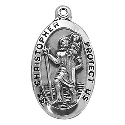 Sterling Silver Medal - Saint Christopher (SS8847)