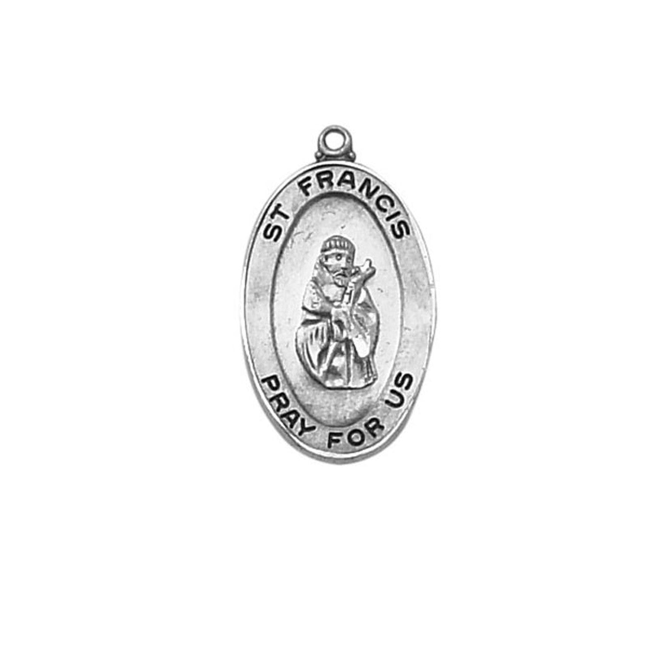 Sterling Silver Saint Francis Medal (SS927-18)