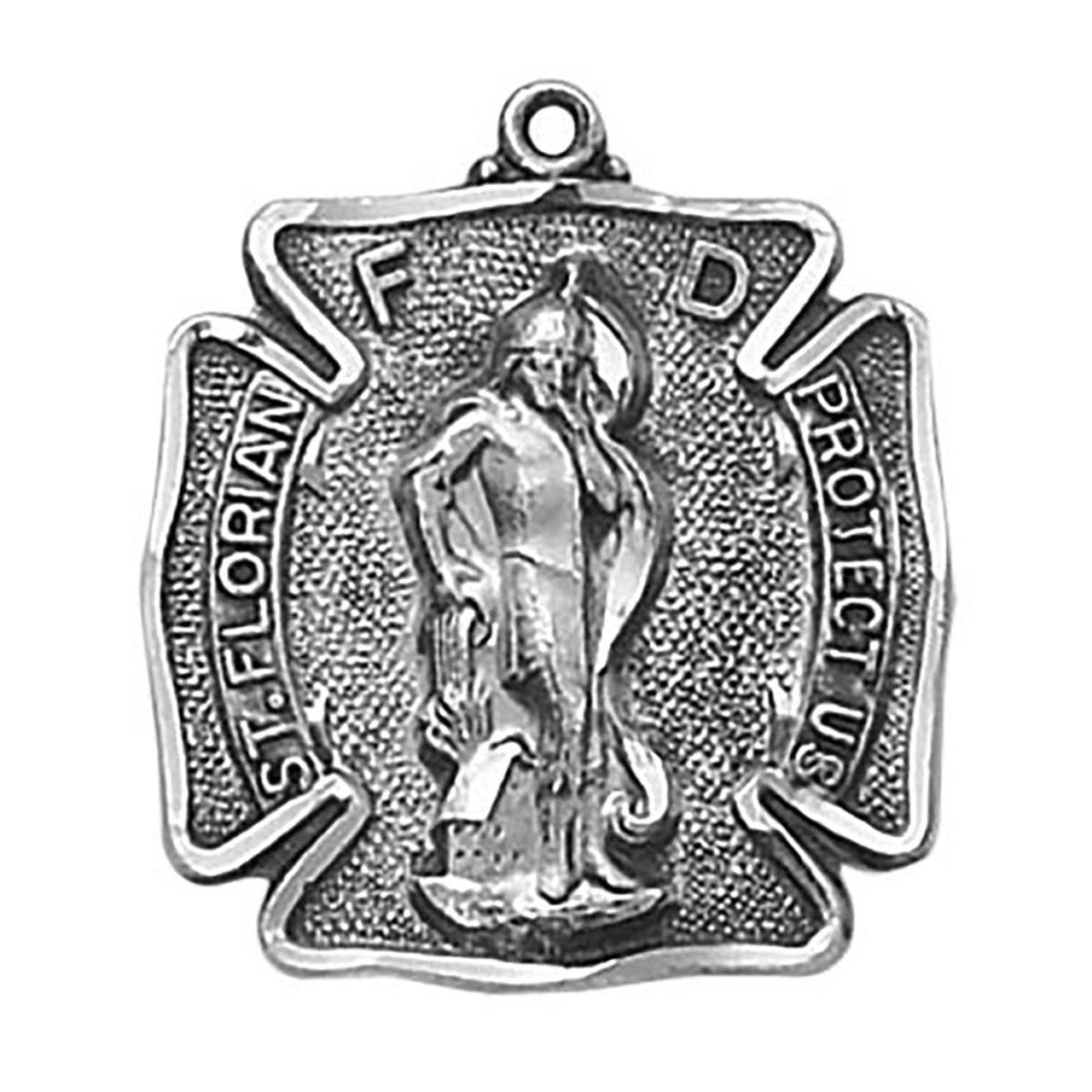 Sterling Silver Medal - Saint Florian (SS9394)