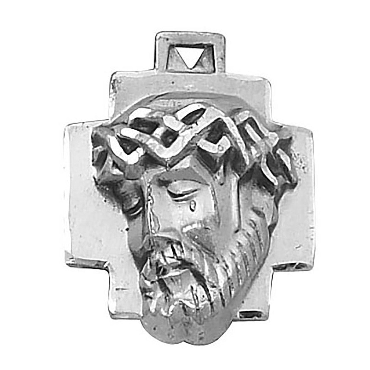 Sterling Silver Medal - Head of Christ (SS9432)