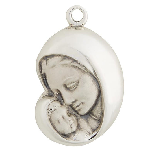 Sterling Madonna and Child Patron Saint Medal