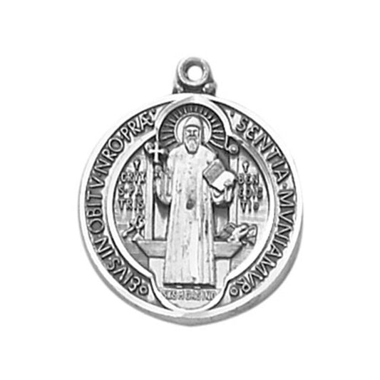 Sterling Saint Benedict Special Devotion Medal