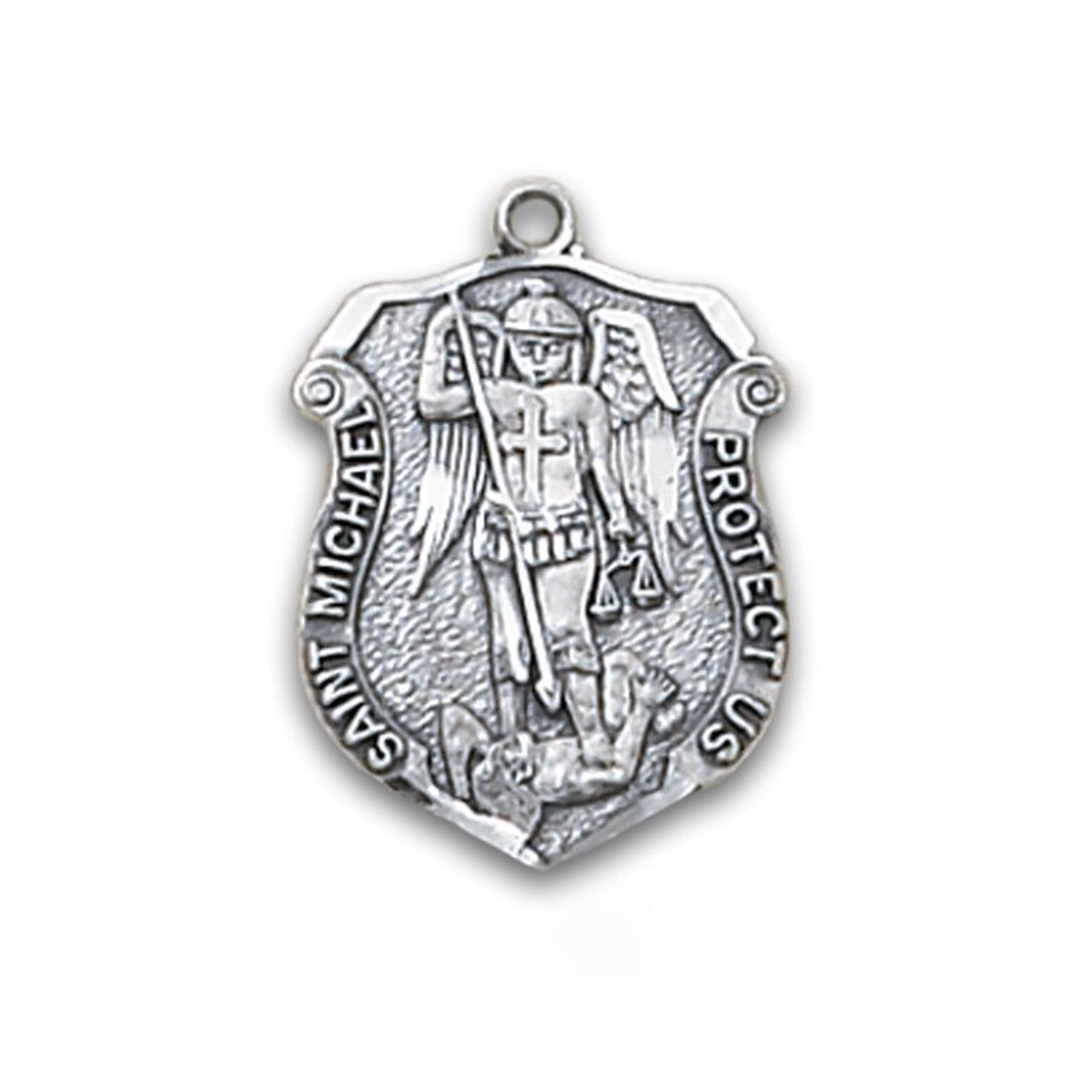 Sterling Saint Michael Patron Saint Medal