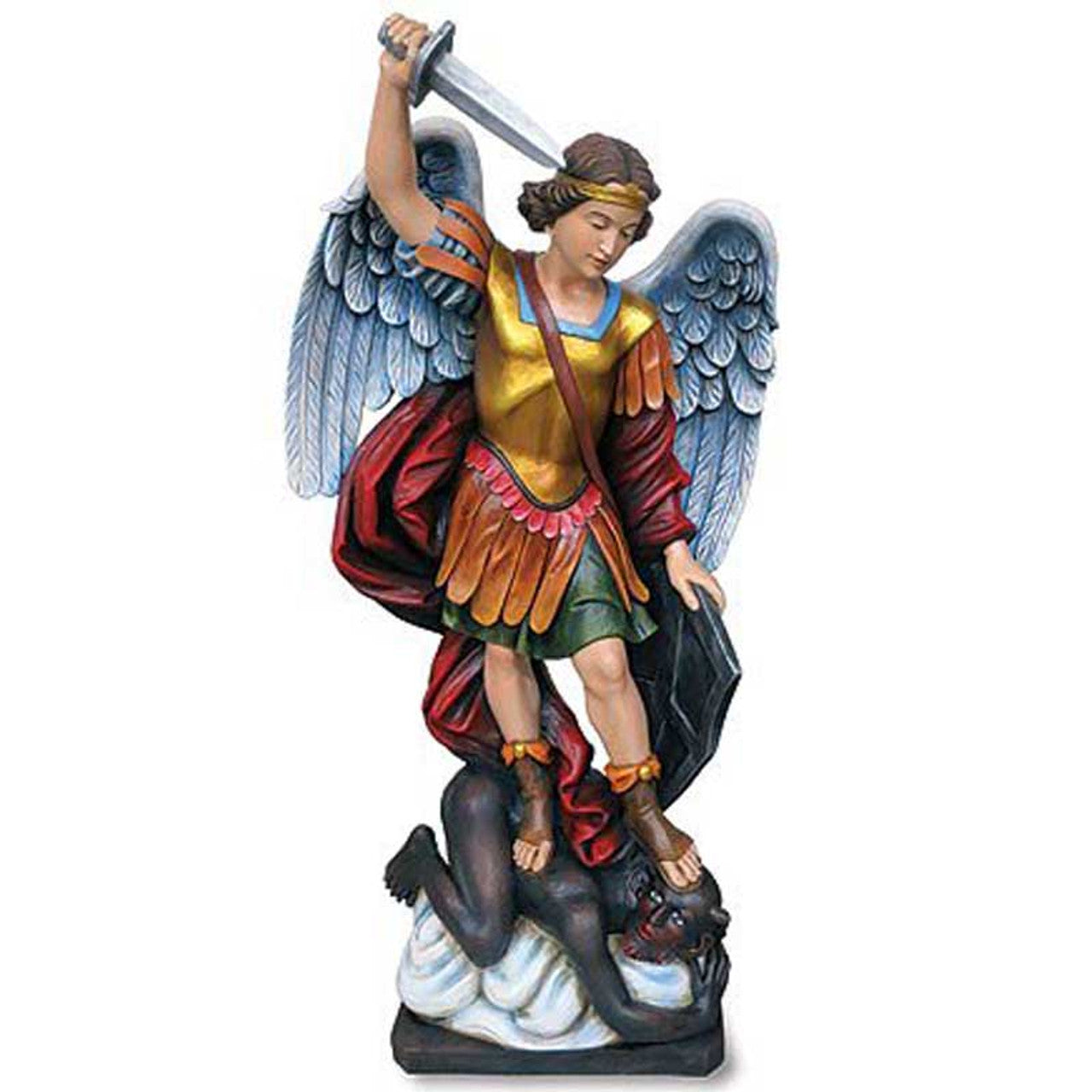 Val Gardena 48" H Saint Michael Statue